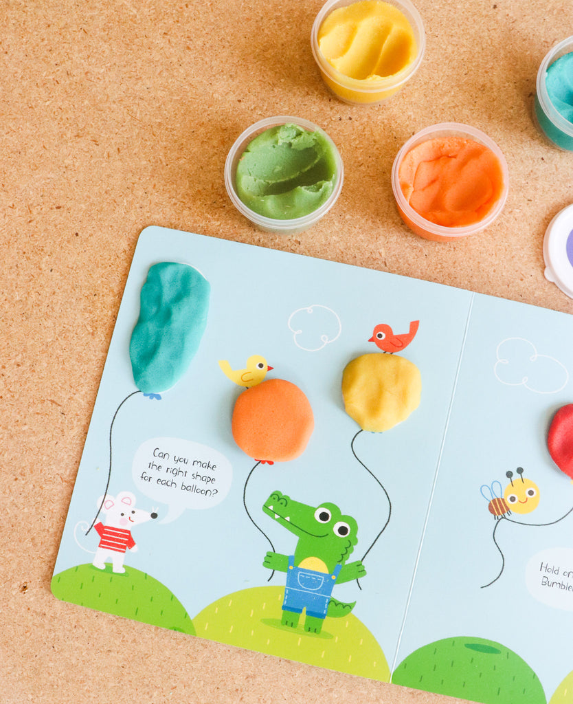 reading teacher lesson with play dough for ages 4+